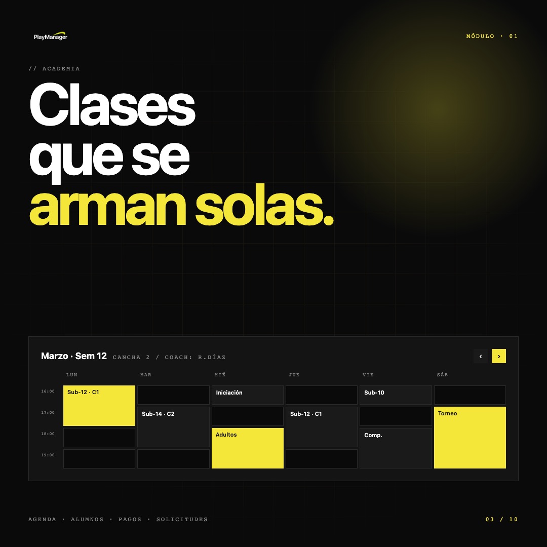 Agenda y calendario de clases